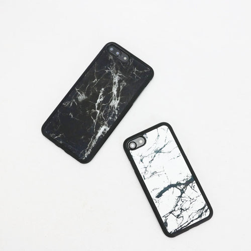 For Iphone X 7 8 plus Real Marble
